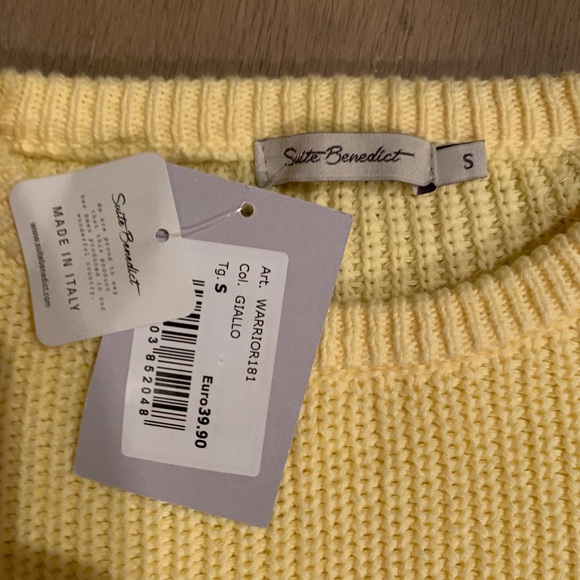 Yellow Knit Cropped Sweater - Picture 4 of 7